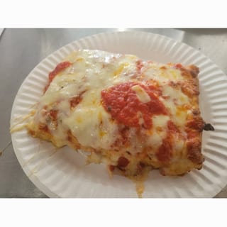 Plain Sicilian Cheese Pizza Slice
