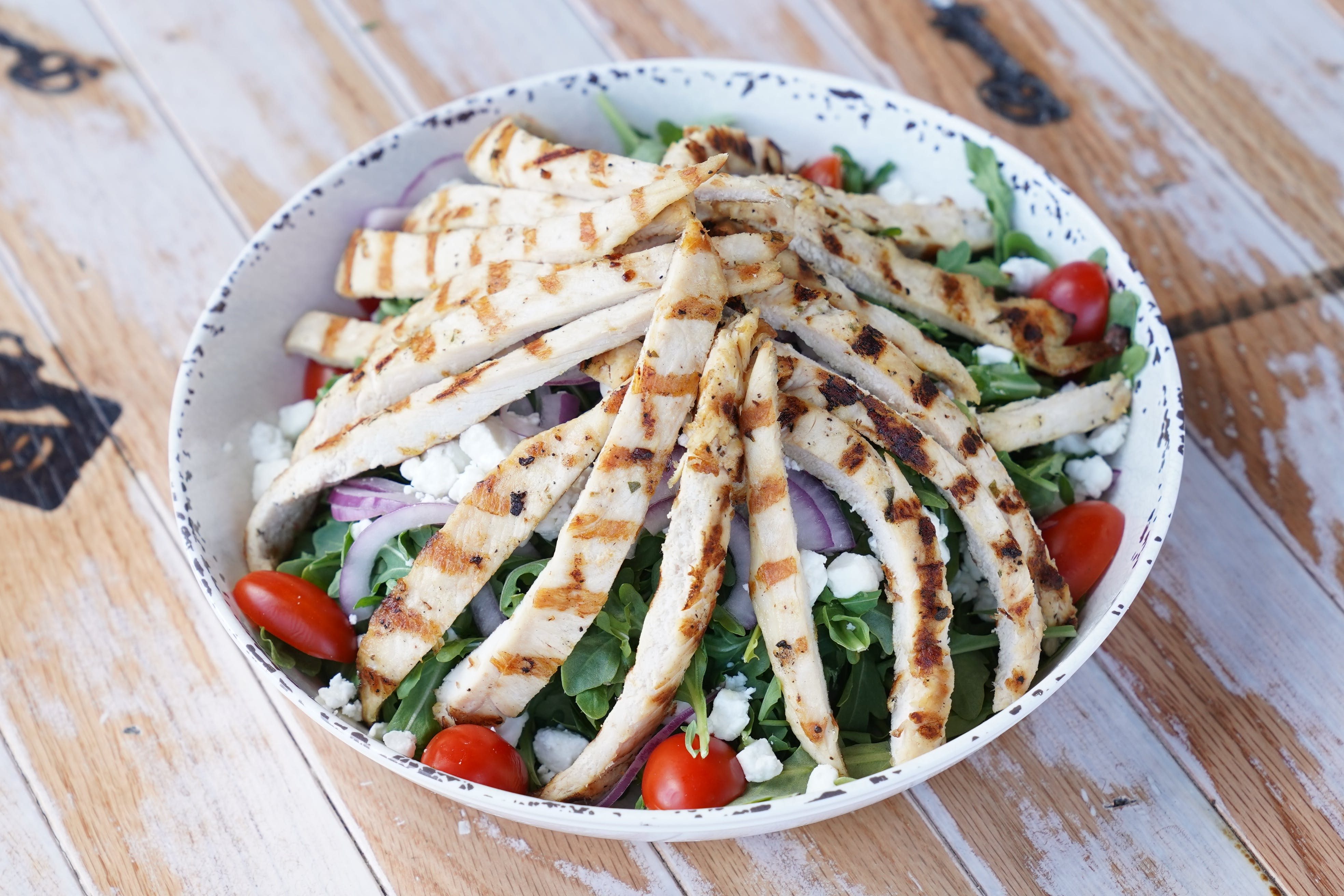 Arugula Salad With Grilled Chicken.