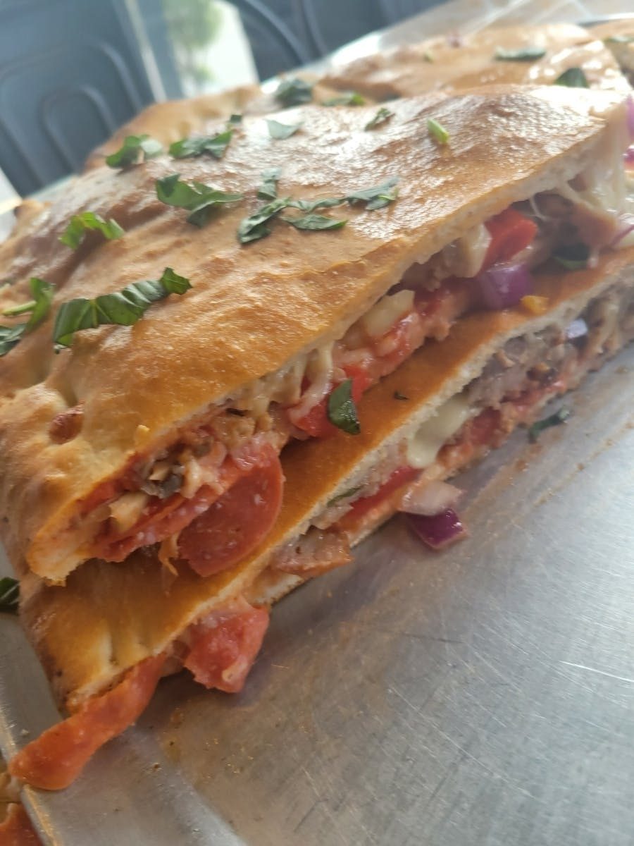 Stuffed Meat Pizza Round.