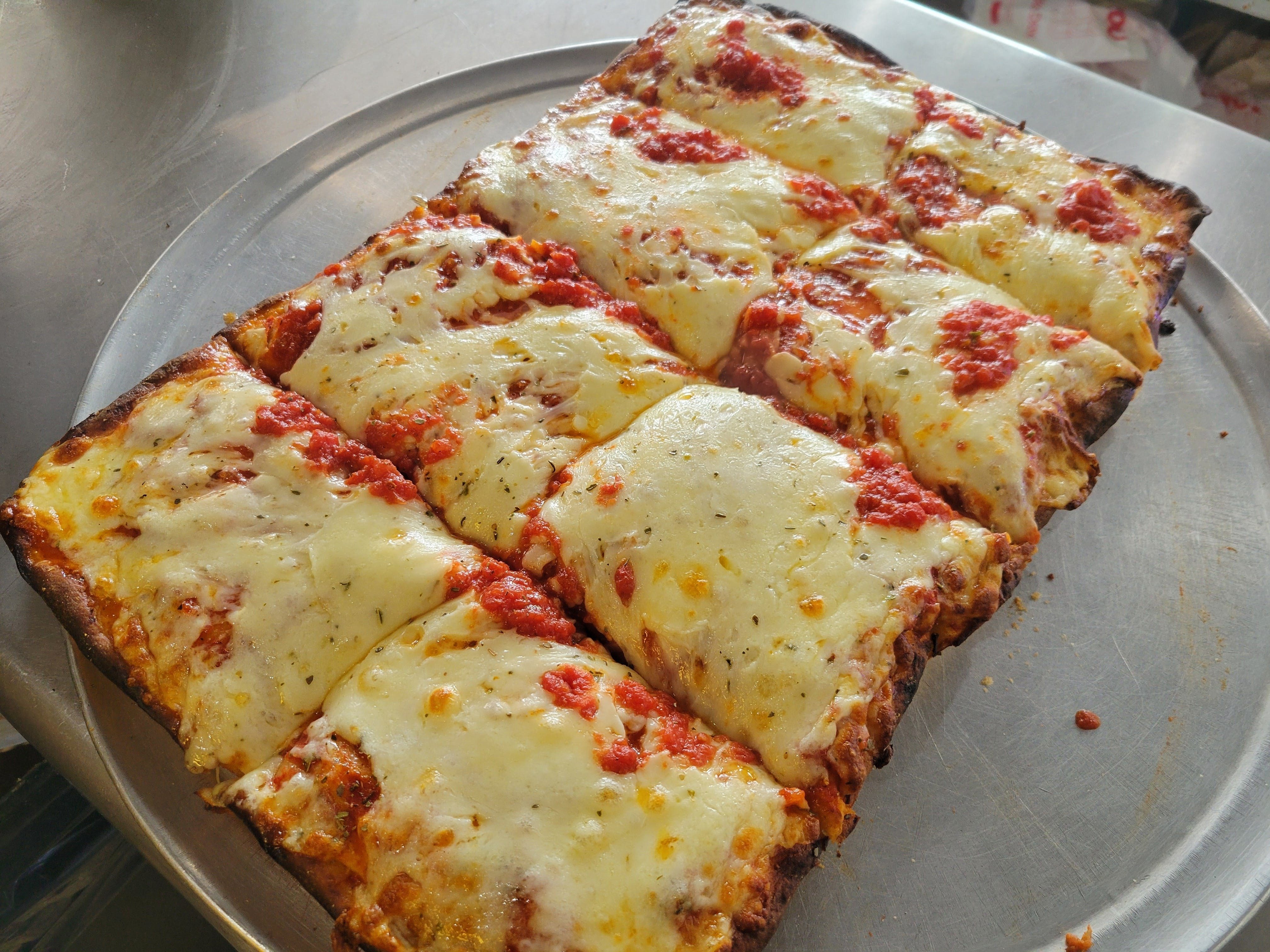 Plain Sicilian Pizza.