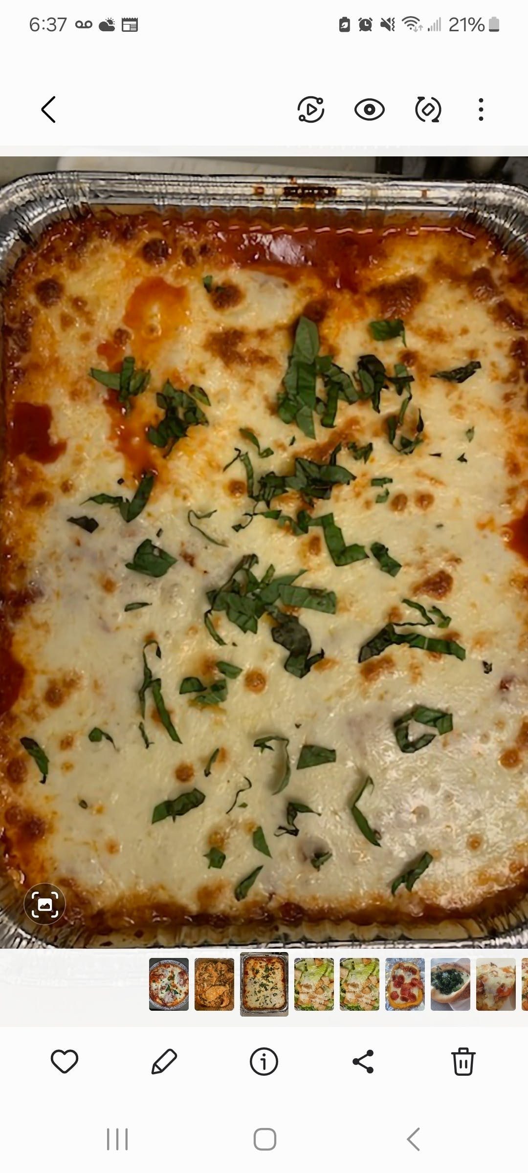 Eggplant Parmigiana Catering.