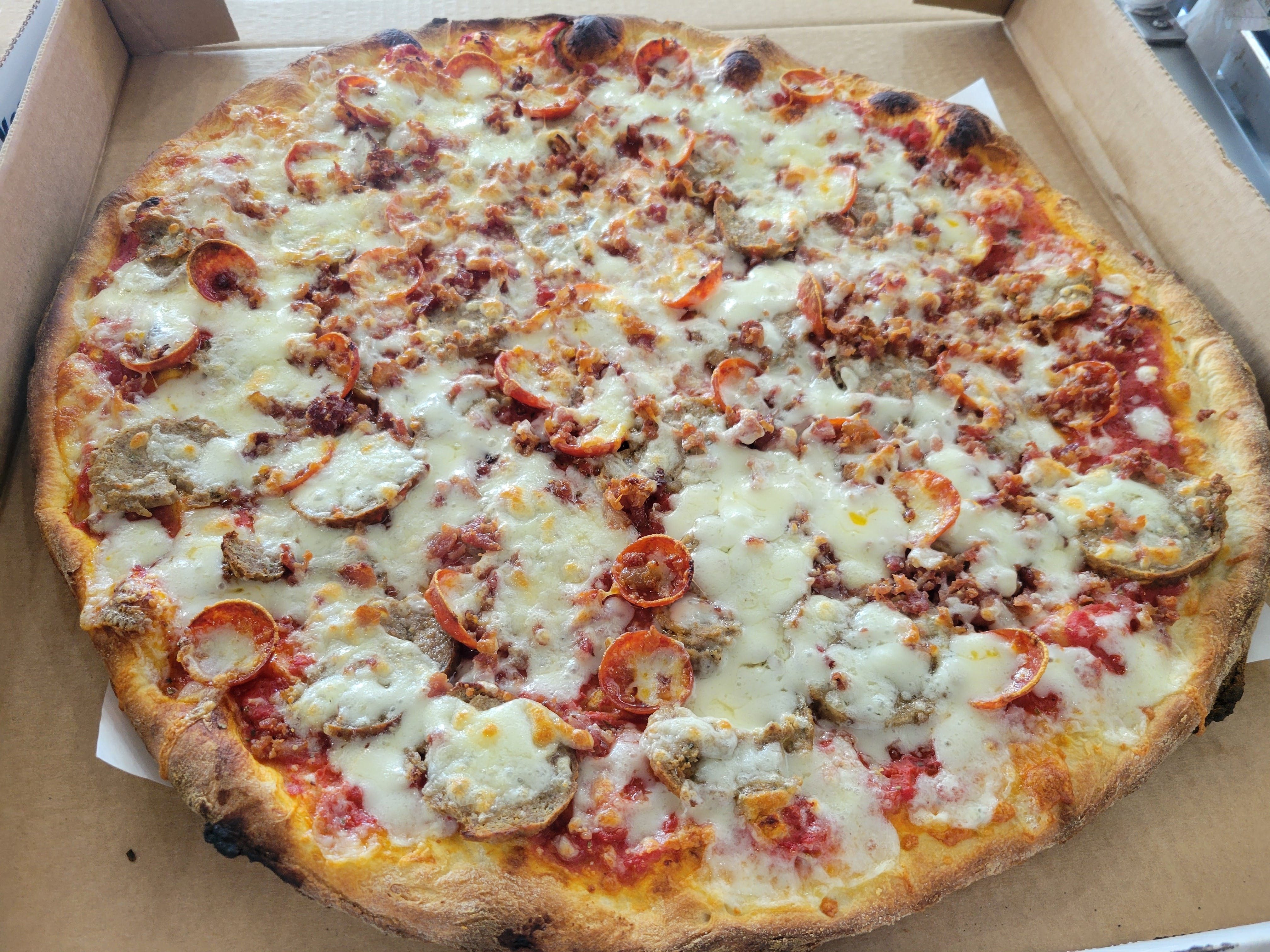 Meat Lovers Pizza Round.