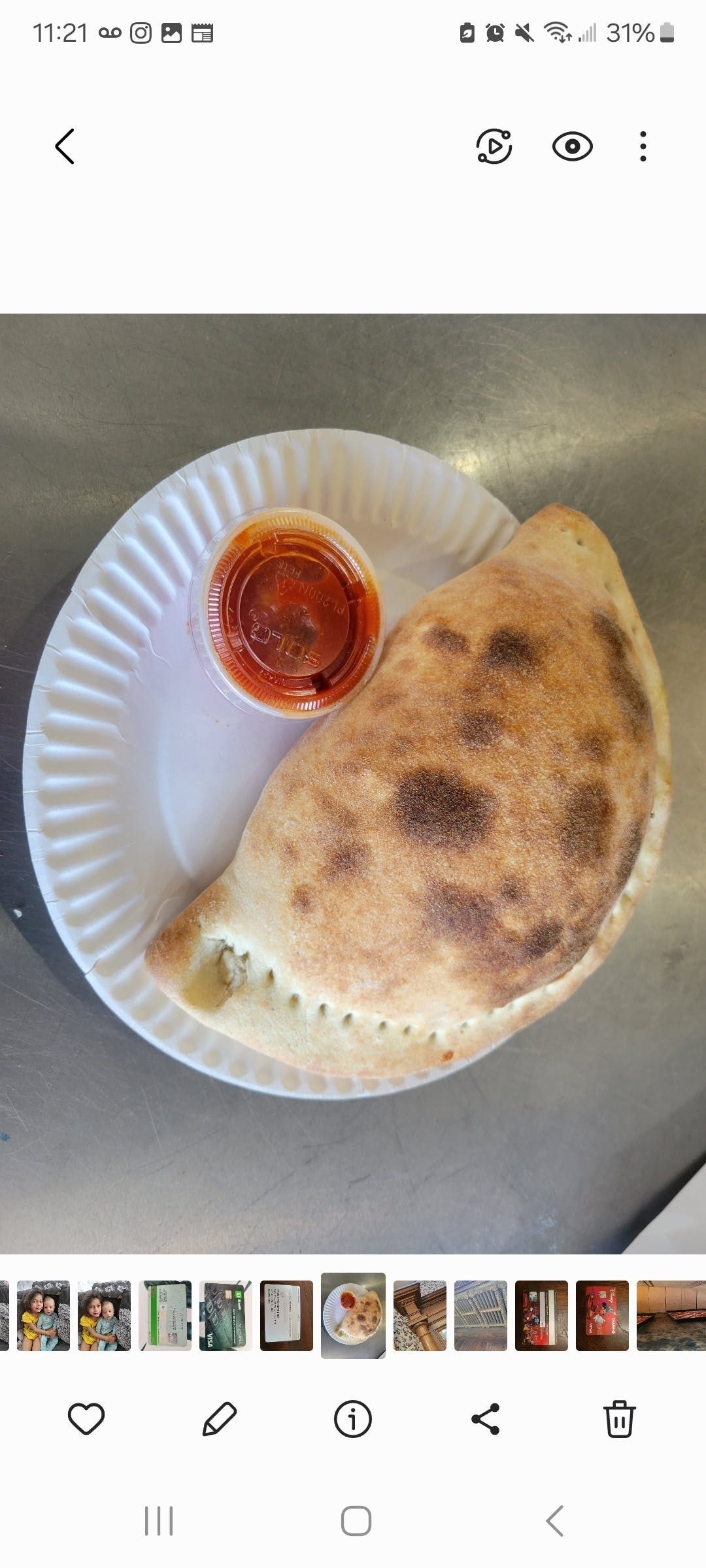 Cheese Calzone.