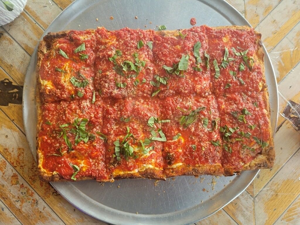Upside Down Pizza.