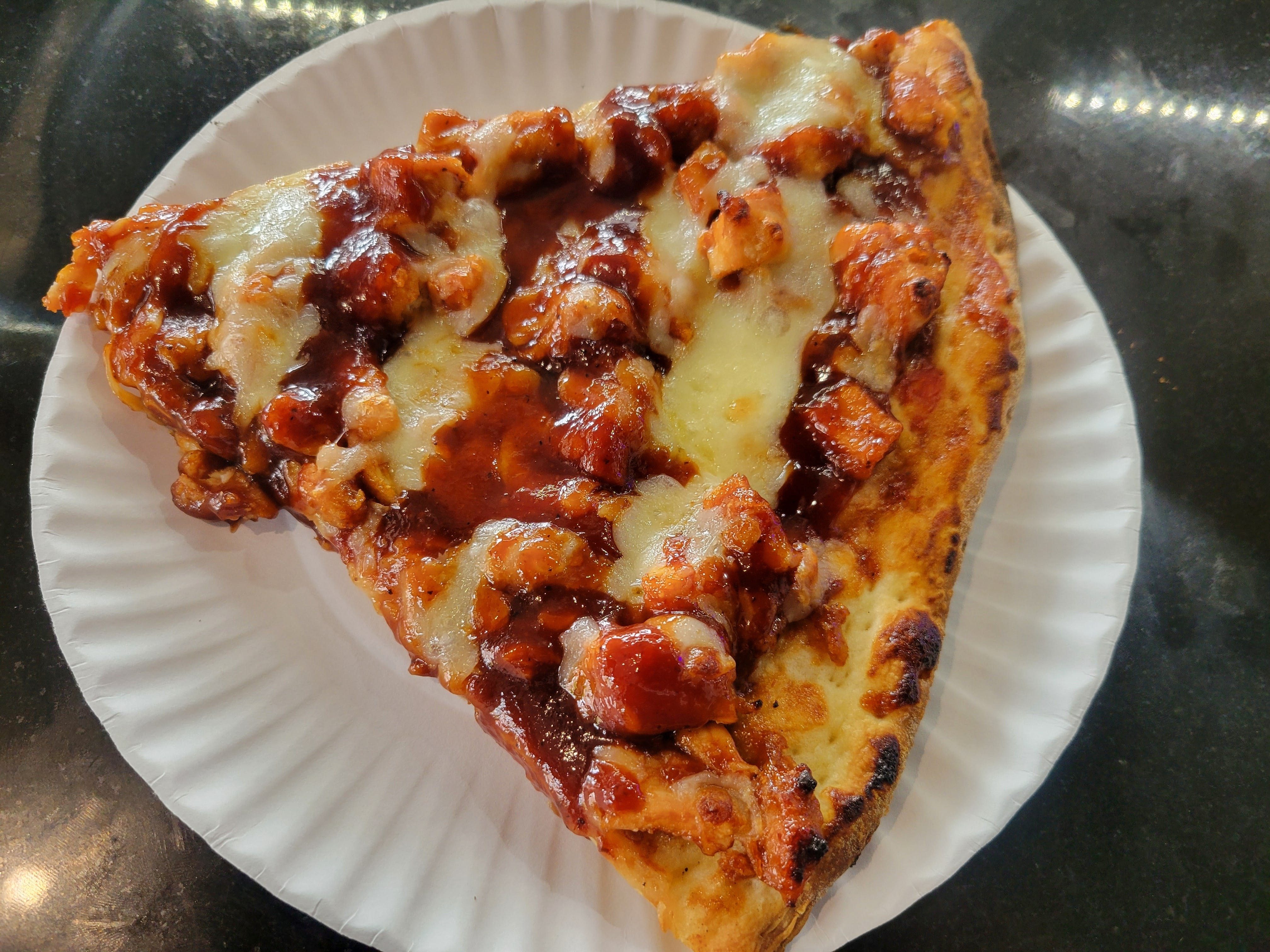BBQ Chicken Pizza Slice.