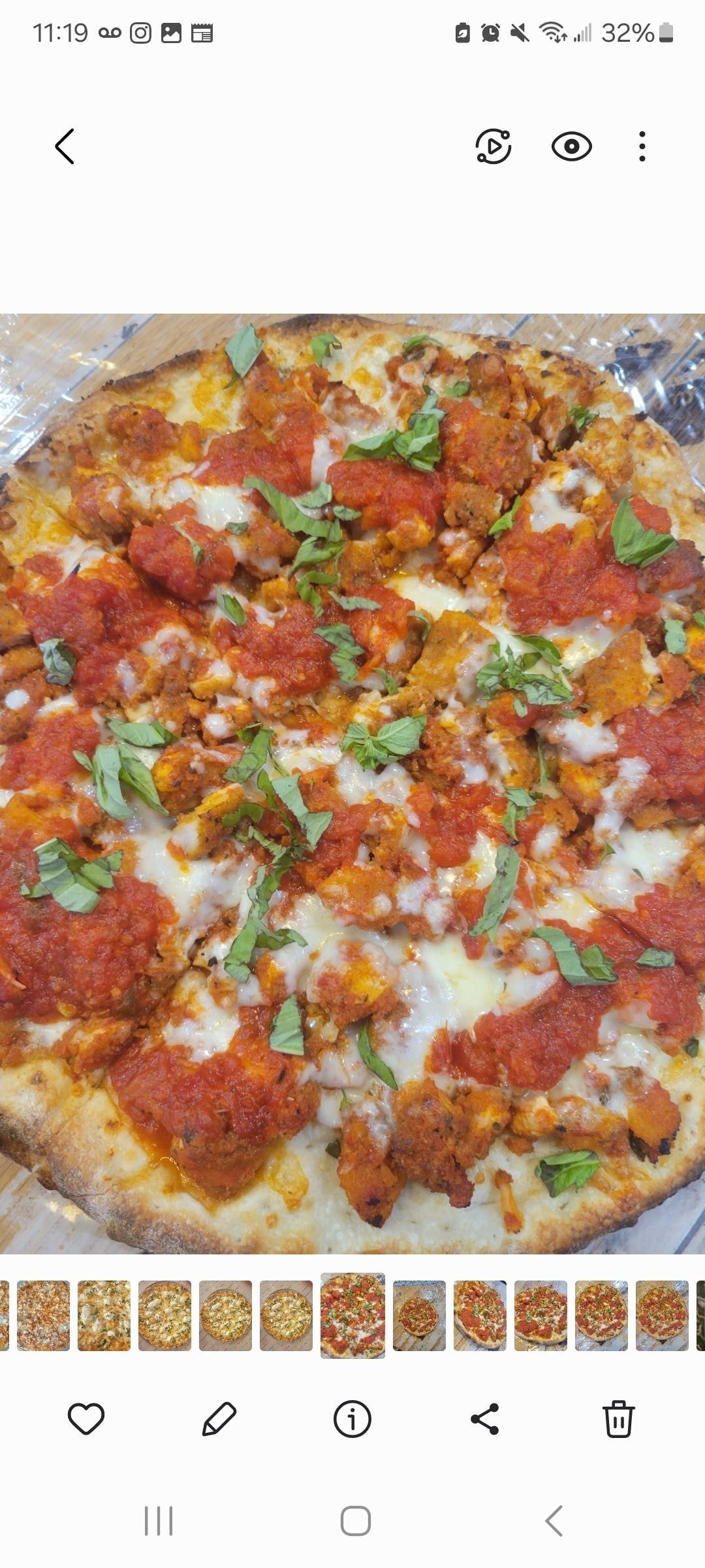 Chicken Parm Pizza.